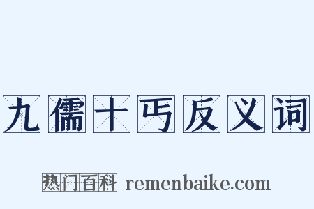 九儒十丐反义词是什么意思的图片